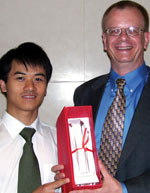 Michael Qiu (left) and Dr Andy Mackie of Indium